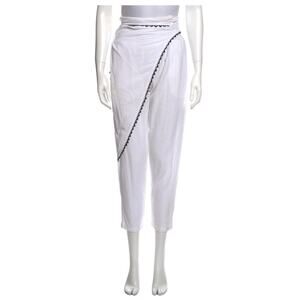 Sensi Studio White Skinny Overlapping Pants